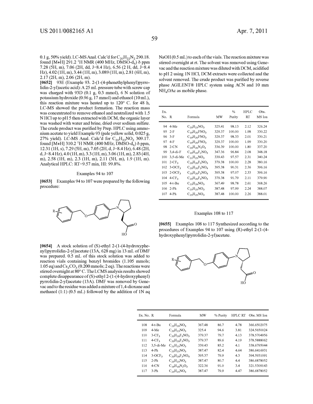 PYRROLIDINE GPR40 MODULATORS - diagram, schematic, and image 60