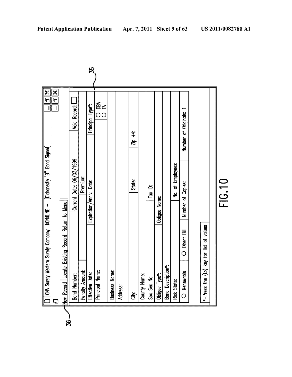 SYSTEM AND METHOD FOR ISSUING AND MONITORING BONDS AND OTHER CONTROLLED DOCUMENTS - diagram, schematic, and image 10