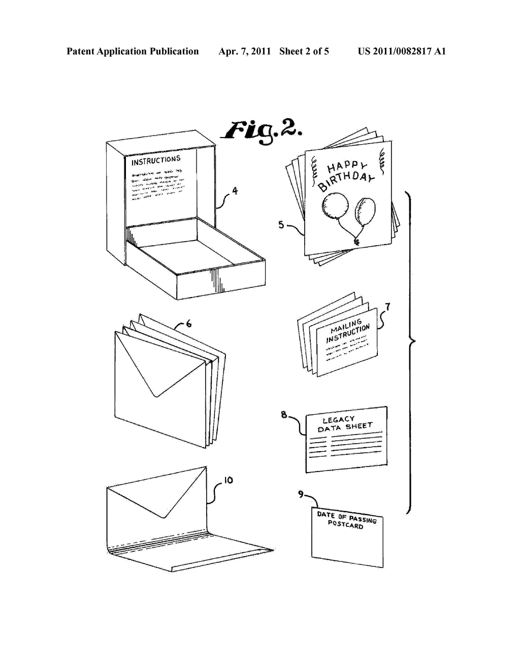 METHOD FOR POSTHUMOUS DELIVERY OF GREETING CARDS - diagram, schematic, and image 03