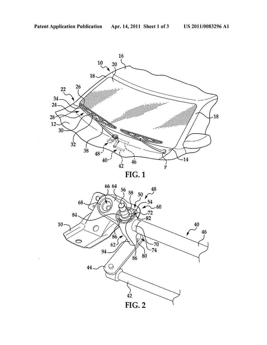 Collapsible pivot body for a windshield wiper system - diagram, schematic, and image 02