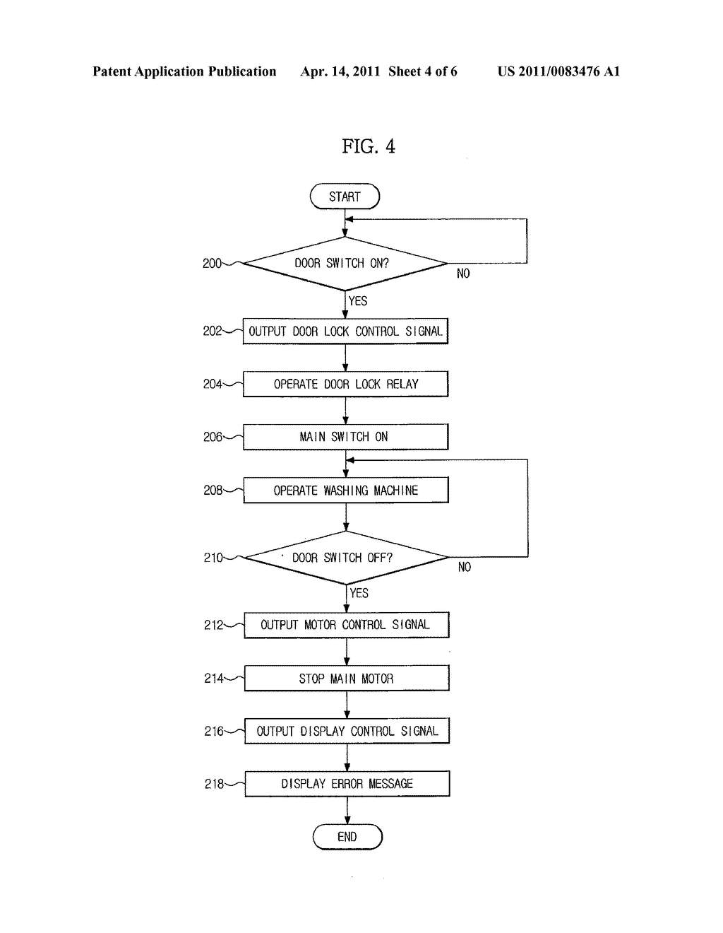 DOOR LOCK CONTROL APPARATUS AND METHOD OF WASHING MACHINE - diagram, schematic, and image 05