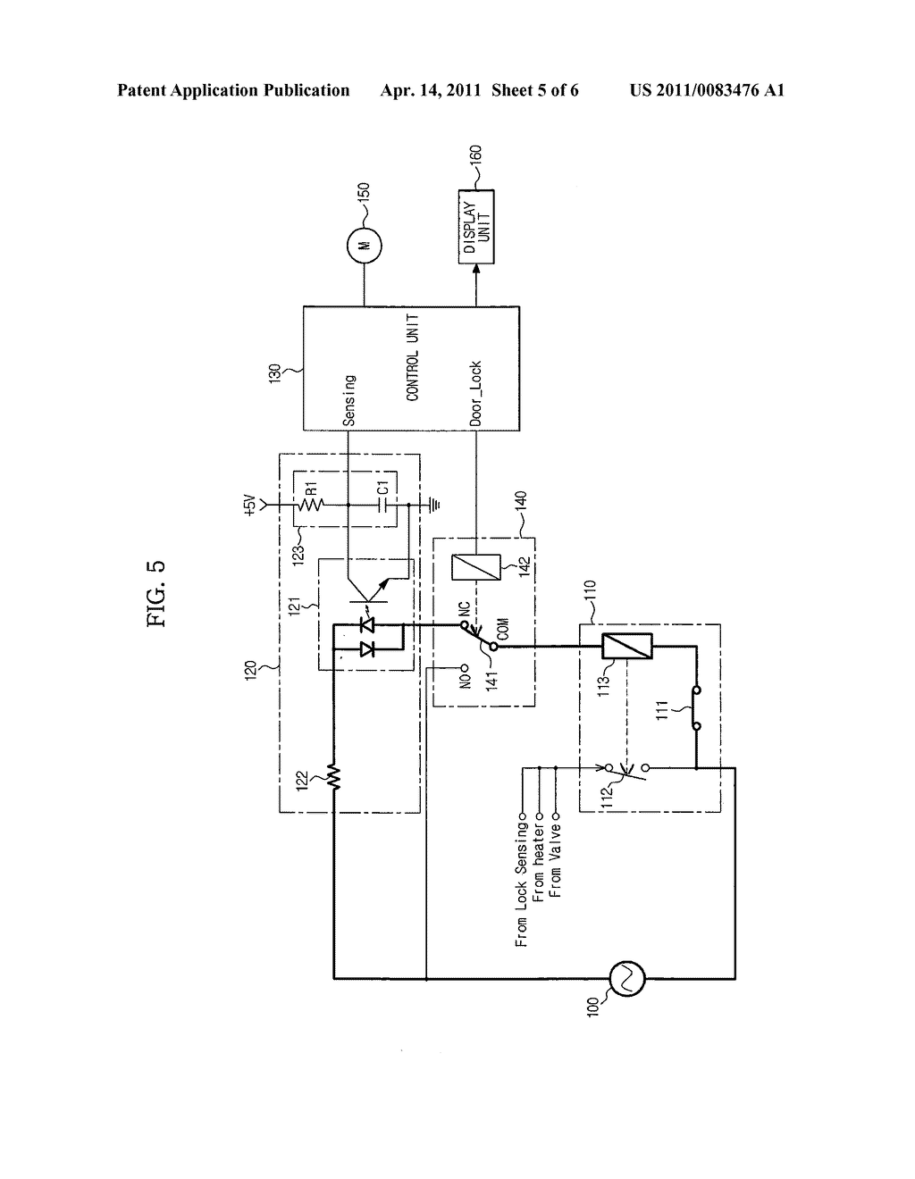 DOOR LOCK CONTROL APPARATUS AND METHOD OF WASHING MACHINE - diagram, schematic, and image 06
