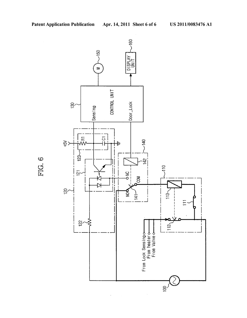 DOOR LOCK CONTROL APPARATUS AND METHOD OF WASHING MACHINE - diagram, schematic, and image 07