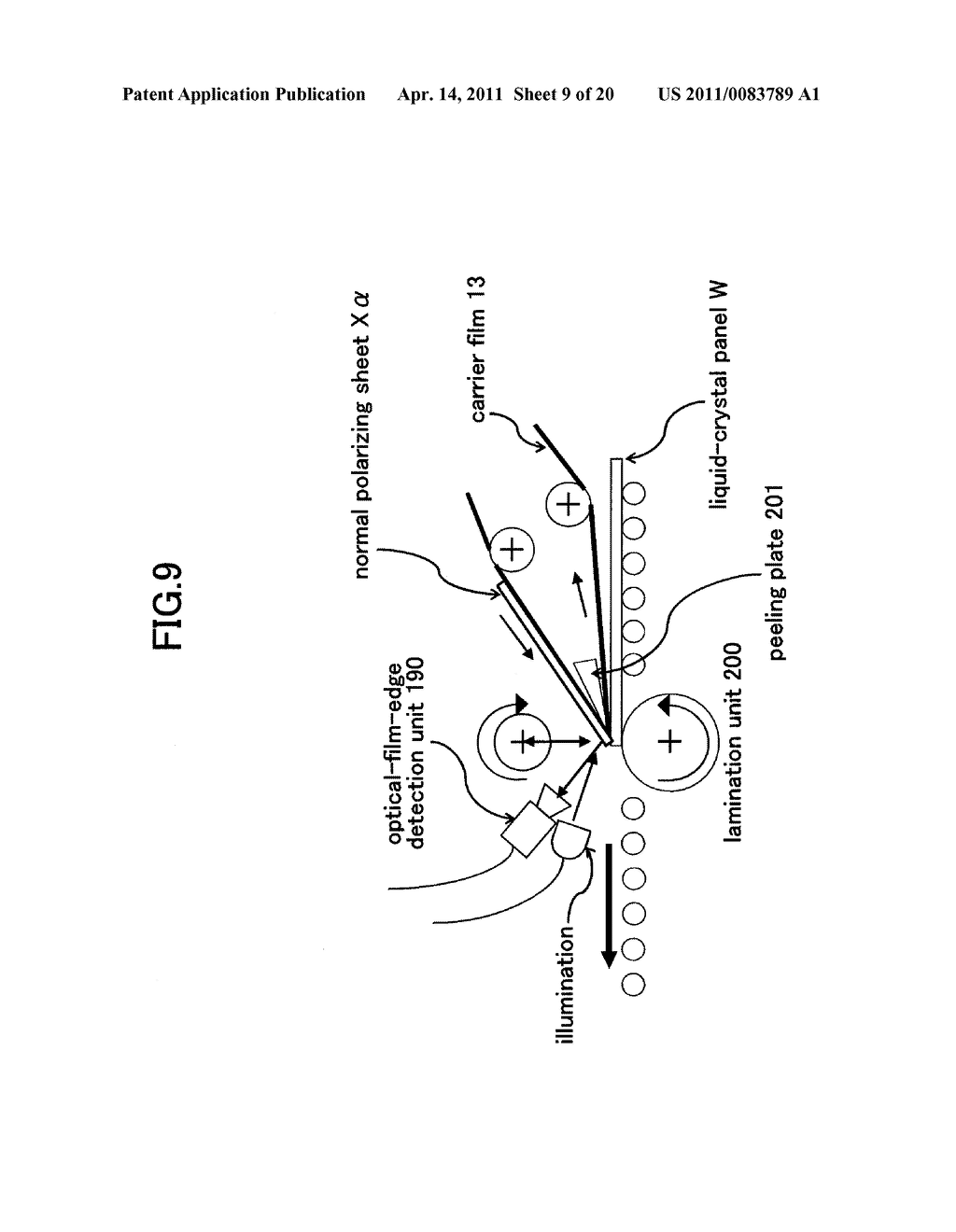 METHOD AND SYSTEM FOR CONTINUOUSLY MANUFACTURING LIQUID-CRYSTAL DISPLAY ELEMENT - diagram, schematic, and image 10