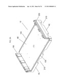 Collapsible container with a sliding lock feature diagram and image