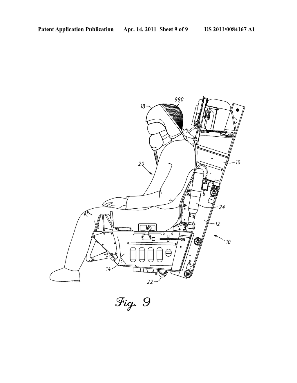 AIRCRAFT EJECTION SEAT WITH MOVEABLE HEADREST - diagram, schematic, and image 10