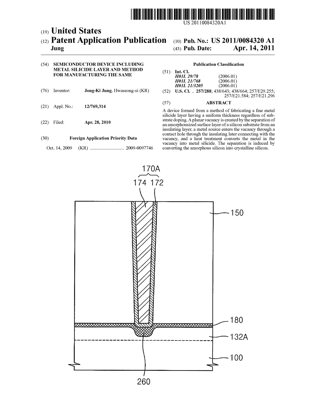 SEMICONDUCTOR DEVICE INCLUDING METAL SILICIDE LAYER AND METHOD FOR MANUFACTURING THE SAME - diagram, schematic, and image 01