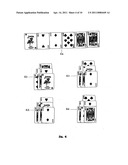 Progressive-style card game of six cards split into three component hands diagram and image