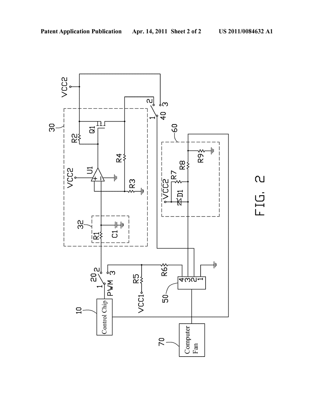 CIRCUIT FOR CONTROLLING ROTATION SPEED OF COMPUTER FAN - diagram, schematic, and image 03