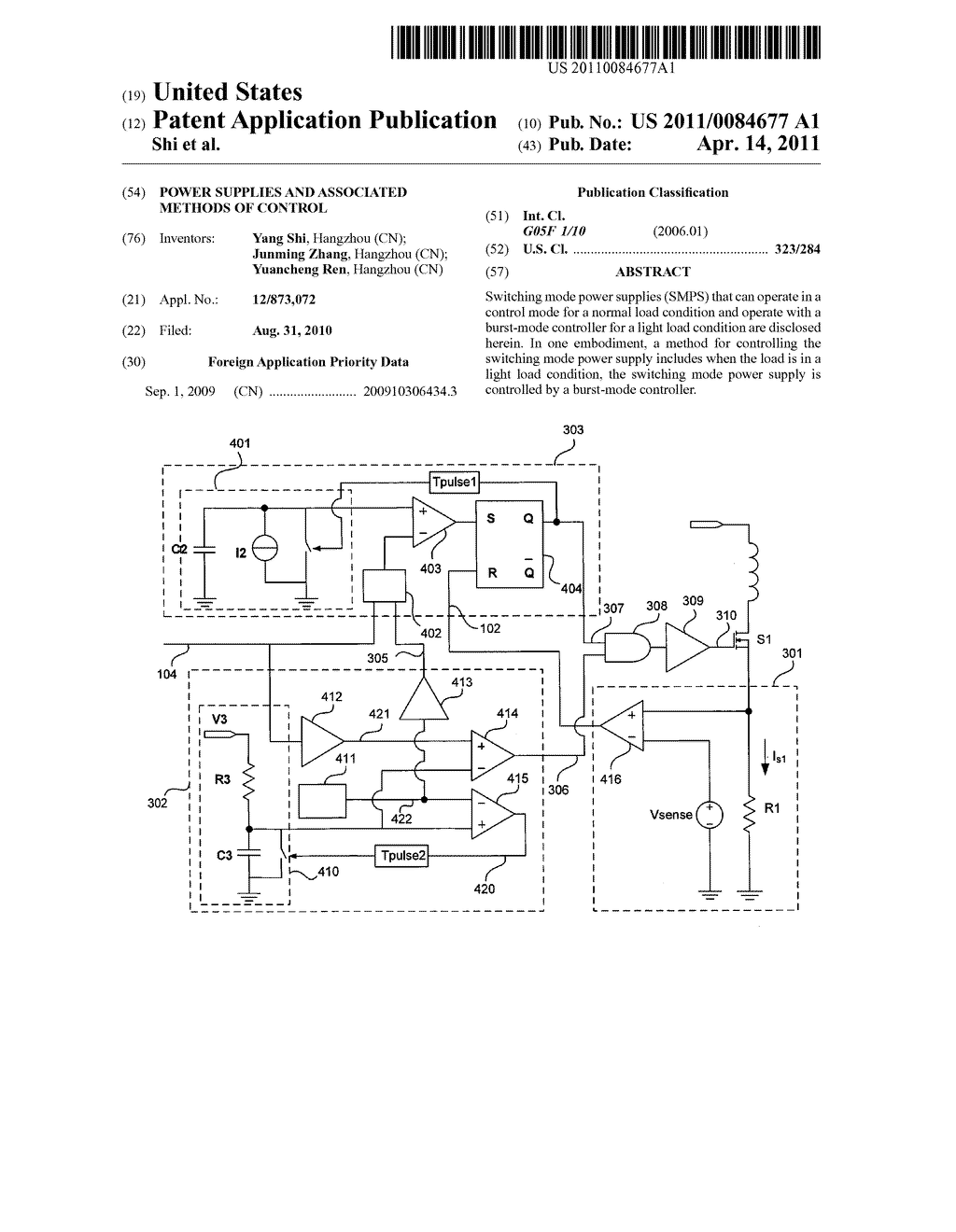 POWER SUPPLIES AND ASSOCIATED METHODS OF CONTROL - diagram, schematic, and image 01