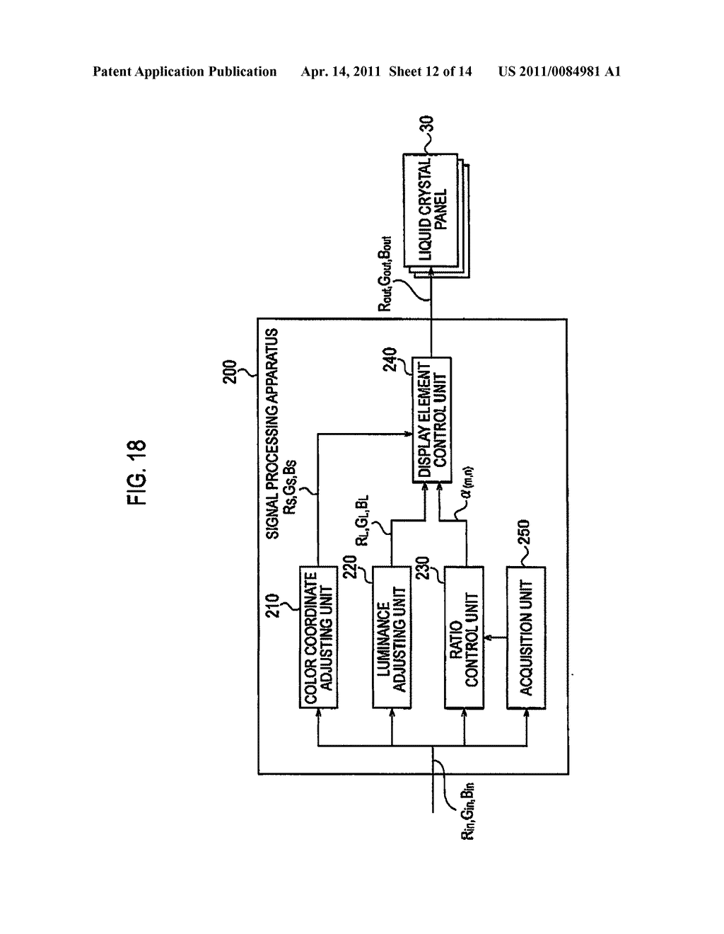 SIGNAL PROCESSING APPARATUS AND PROJECTION DISPLAY APPARATUS - diagram, schematic, and image 13