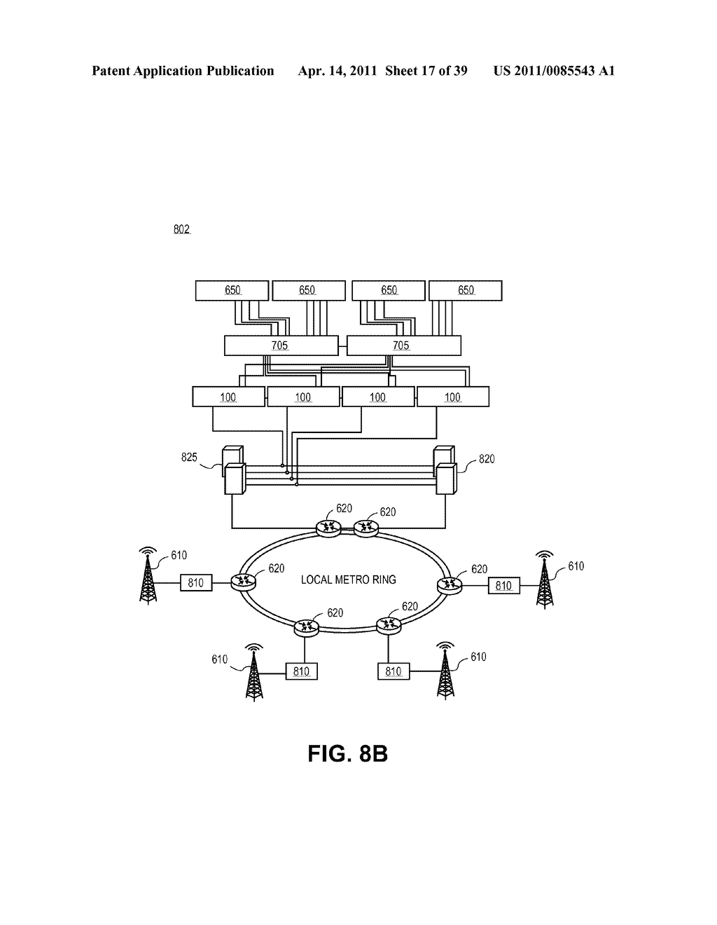 METHOD, APPARATUS AND SYSTEM FOR DETERMINING AN OPTIMUM ROUTE FOR TRANSMISSION OF A CAPTURED DATA PACKET THROUGH A STACKED TOPOLOGY OF NETWORK CAPTURED TRAFFIC DISTRIBUTION DEVICES - diagram, schematic, and image 18