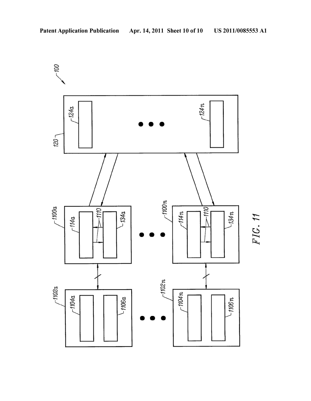 OUTPUT QUEUED SWITCH WITH A PARALLEL SHARED MEMORY, AND METHOD OF OPERATING SAME - diagram, schematic, and image 11