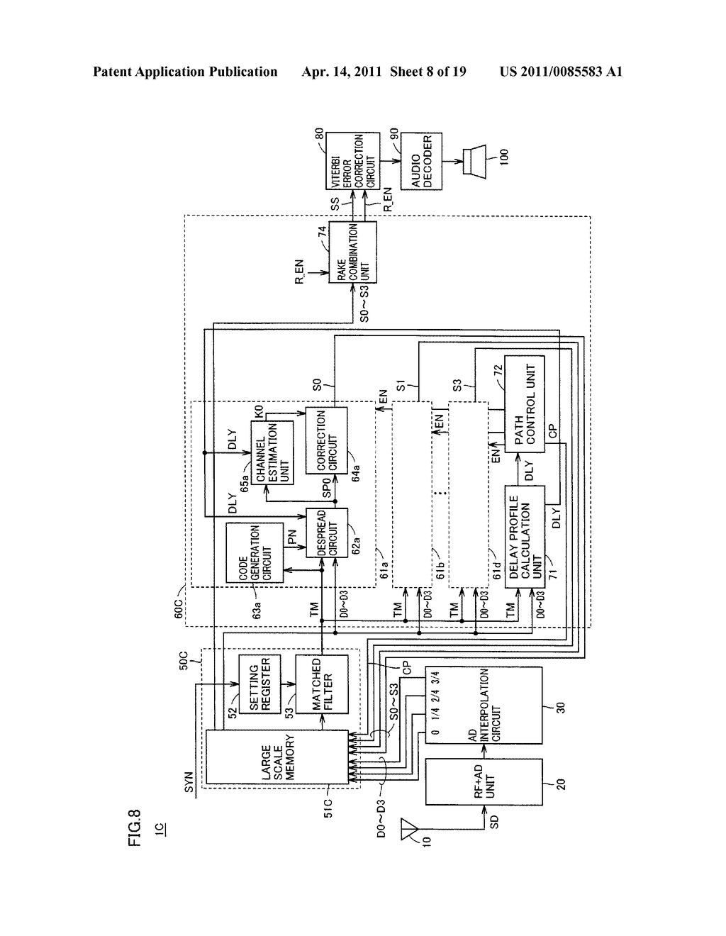 RECEPTION APPARATUS USING SPREAD SPECTRUM COMMUNICATION SCHEME - diagram, schematic, and image 09