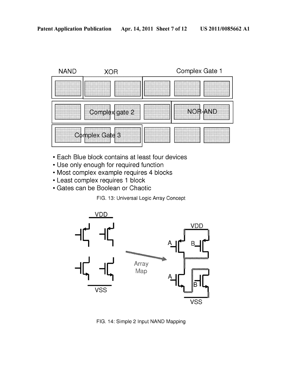 HIGH UTILIZATION UNIVERSAL LOGIC ARRAY WITH VARIABLE CIRCUIT TOPOLOGY AND LOGISTIC MAP CIRCUIT TO REALIZE A VARIETY OF LOGIC GATES WITH CONSTANT POWER SIGNATURES - diagram, schematic, and image 08