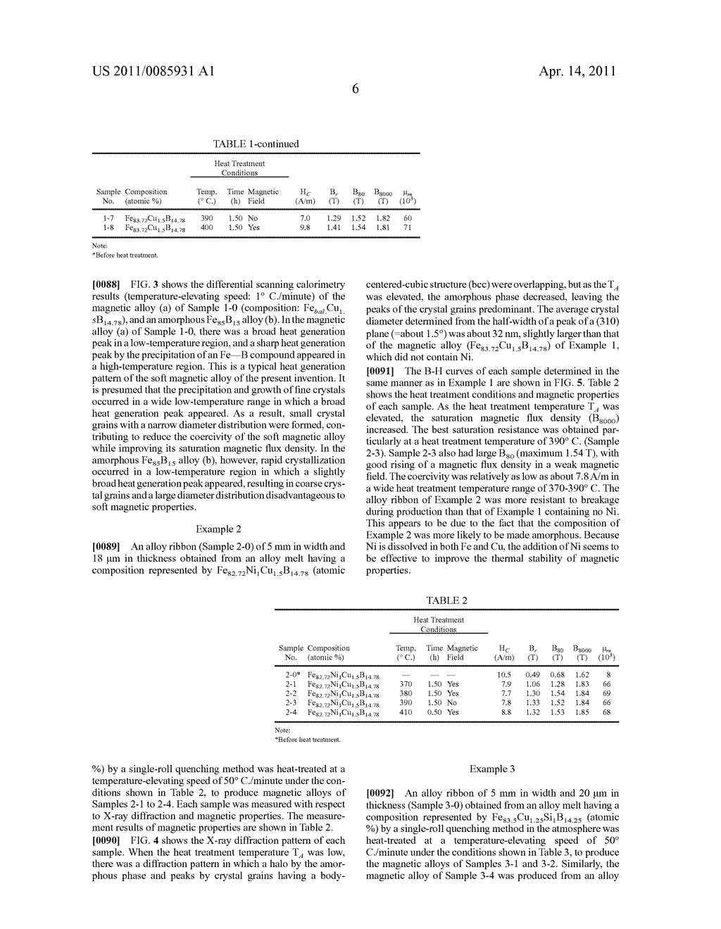 NANO-CRYSTALLINE, MAGNETIC ALLOY, ITS PRODUCTION METHOD, ALLOY RIBBON AND MAGNETIC PART - diagram, schematic, and image 18