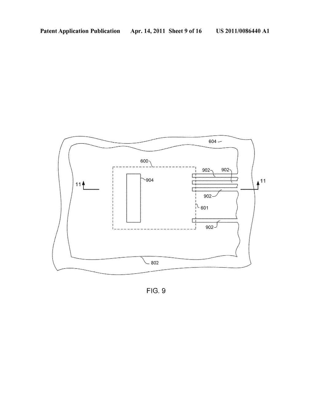 METHOD FOR MANUFACTURING AN EXTRAORDINARY MAGNETORESISTIVE (EMR) DEVICE WITH NOVEL LEAD STRUCTURE - diagram, schematic, and image 10