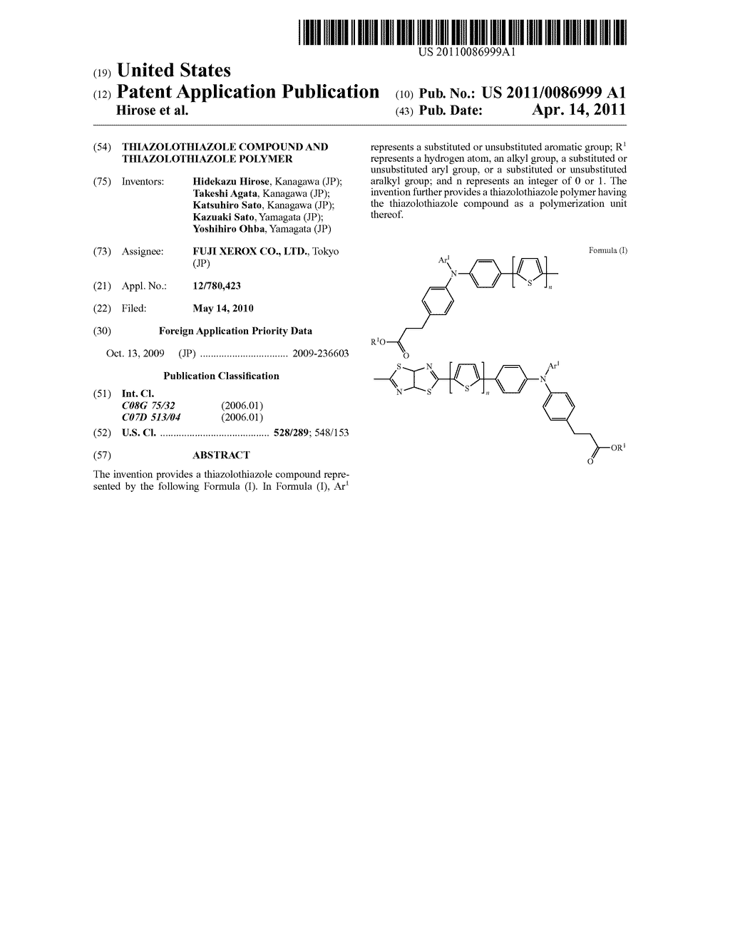 THIAZOLOTHIAZOLE COMPOUND AND THIAZOLOTHIAZOLE POLYMER - diagram, schematic, and image 01