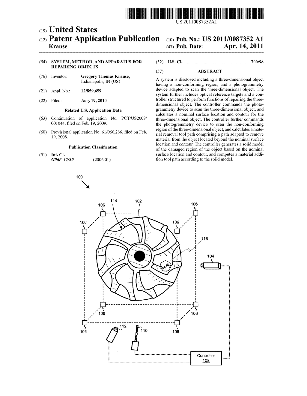 SYSTEM, METHOD, AND APPARATUS FOR REPAIRING OBJECTS - diagram, schematic, and image 01