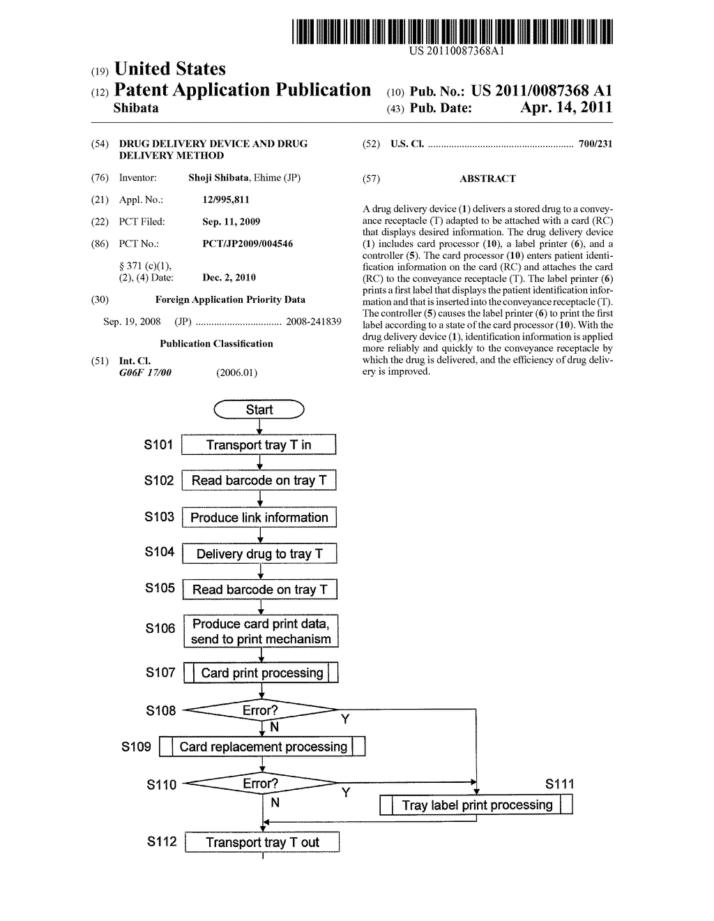 DRUG DELIVERY DEVICE AND DRUG DELIVERY METHOD - diagram, schematic, and image 01