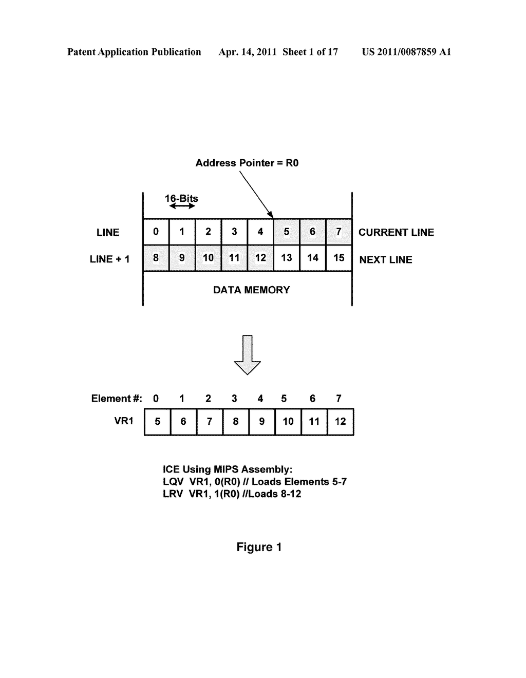 SYSTEM CYCLE LOADING AND STORING OF MISALIGNED VECTOR ELEMENTS IN A SIMD PROCESSOR - diagram, schematic, and image 02