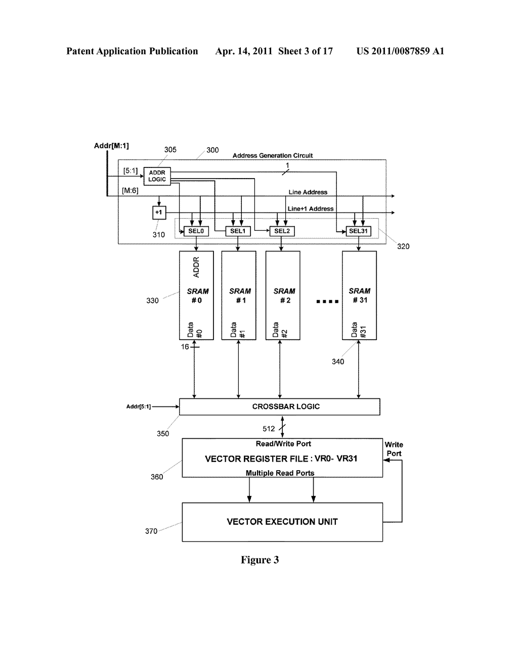 SYSTEM CYCLE LOADING AND STORING OF MISALIGNED VECTOR ELEMENTS IN A SIMD PROCESSOR - diagram, schematic, and image 04