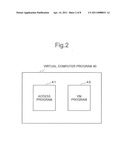 VIRTUAL COMPUTER DEVICE, VIRTUAL COMPUTER SYSTEM, VIRTUAL COMPUTER PROGRAM, AND CONTROL METHOD diagram and image