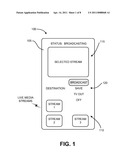 LIVE MEDIA STREAM SELECTION ON A MOBILE DEVICE diagram and image