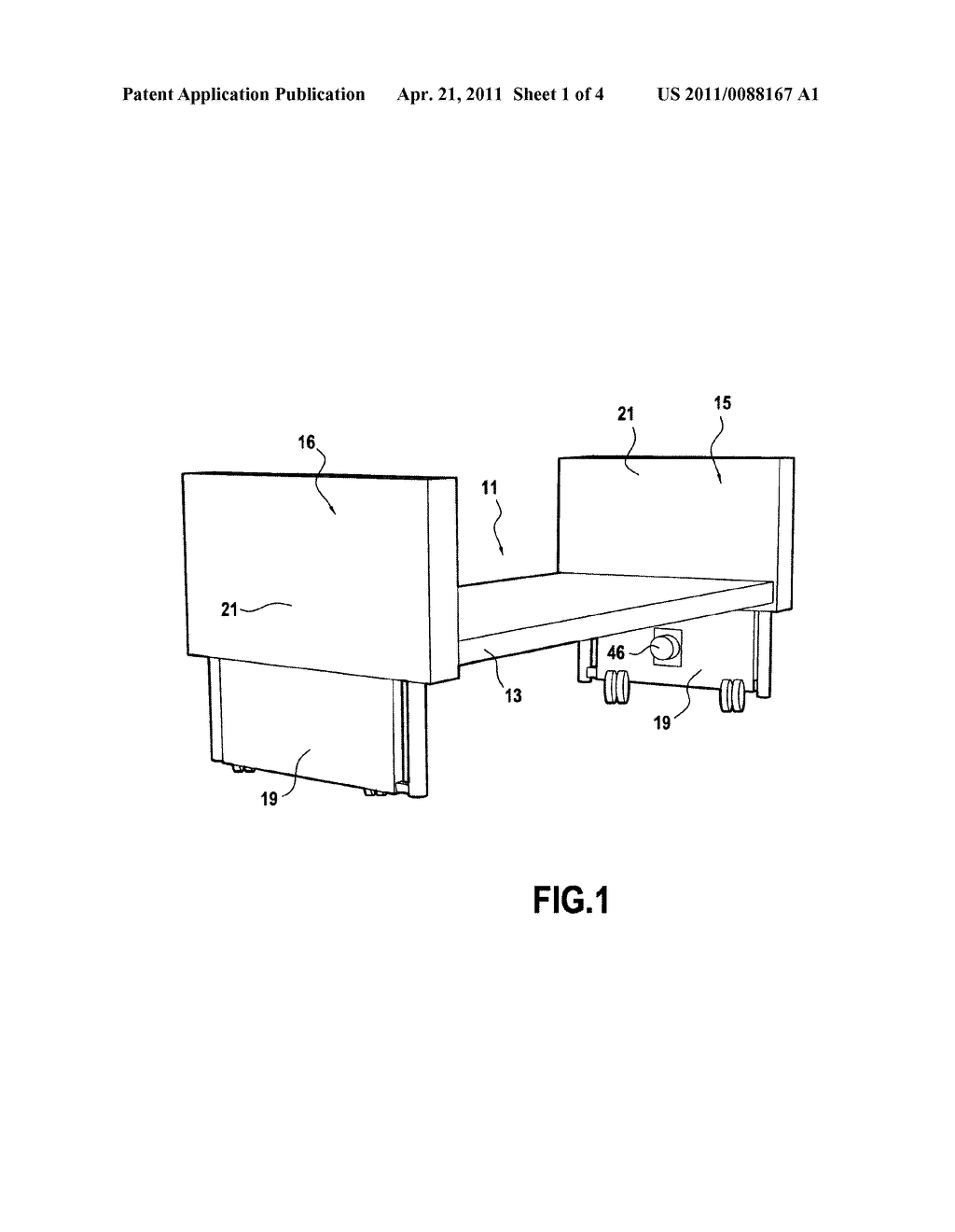 HOSPITAL BED WITH ADJUSTABLE SLEEPING SURFACE - diagram, schematic, and image 02