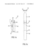 Razor with articulated handle extension diagram and image