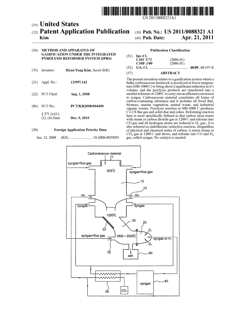 METHOD AND APPARATUS OF GASIFICATION UNDER THE INTEGRATED PYROLYSIS REFORMER SYSTEM (IPRS) - diagram, schematic, and image 01