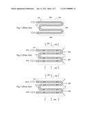 Heat absorbing or dissipating device with piping staggered and uniformly distributed by temperature difference diagram and image