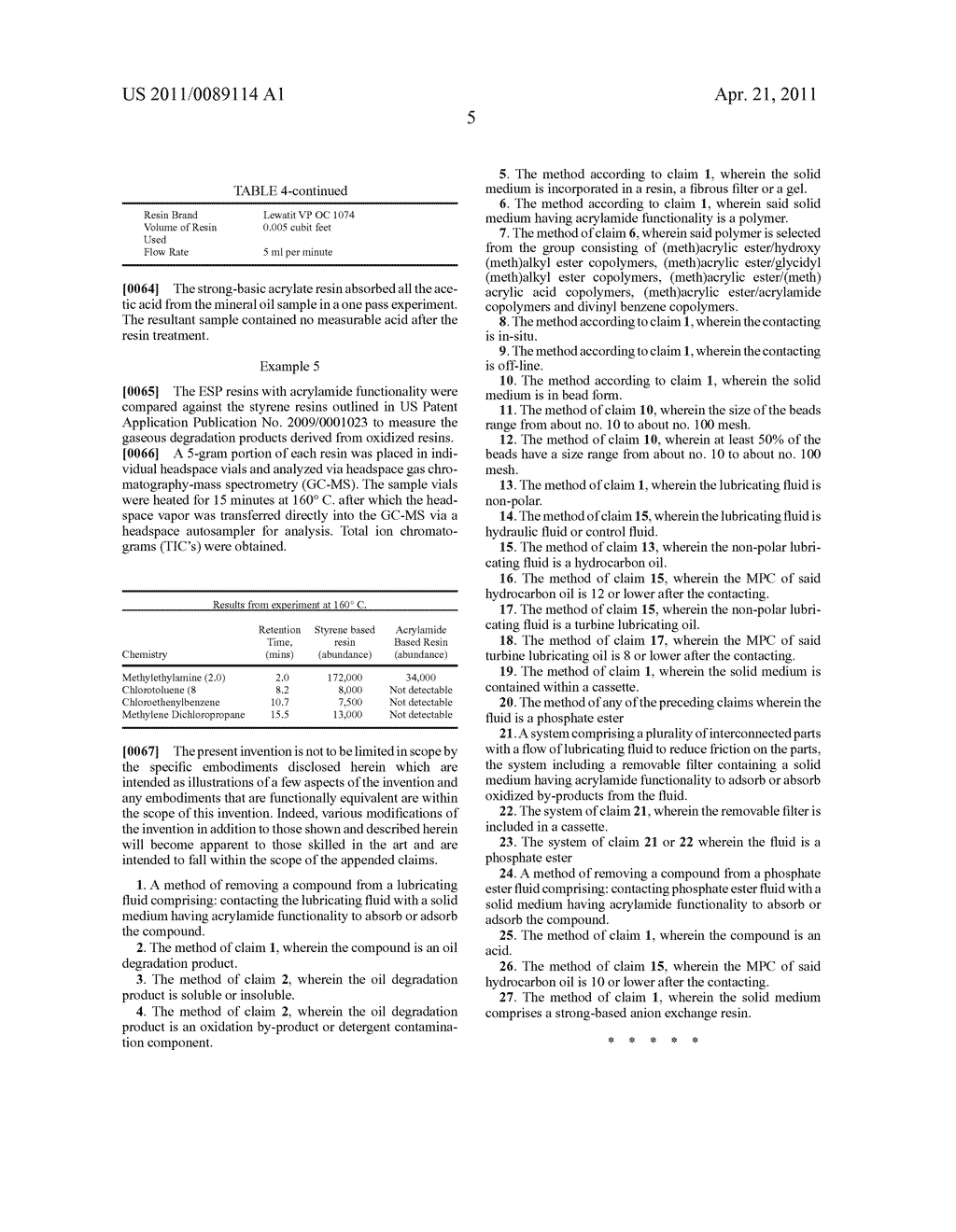 PROCESS FOR ABSORBING AND ADSORBING OIL DEGRADATION PRODUCTS FROM LUBRICATING OILS - diagram, schematic, and image 09