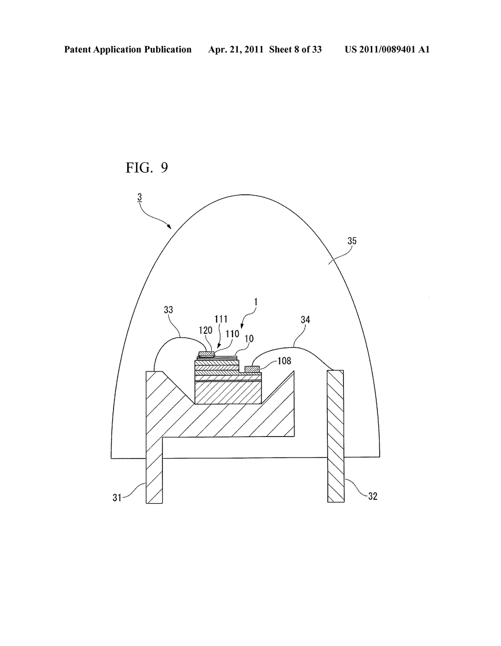 SEMICONDUCTOR LIGHT-EMITTING ELEMENT, ELECTRODE AND MANUFACTURING METHOD FOR THE ELEMENT, AND LAMP - diagram, schematic, and image 09