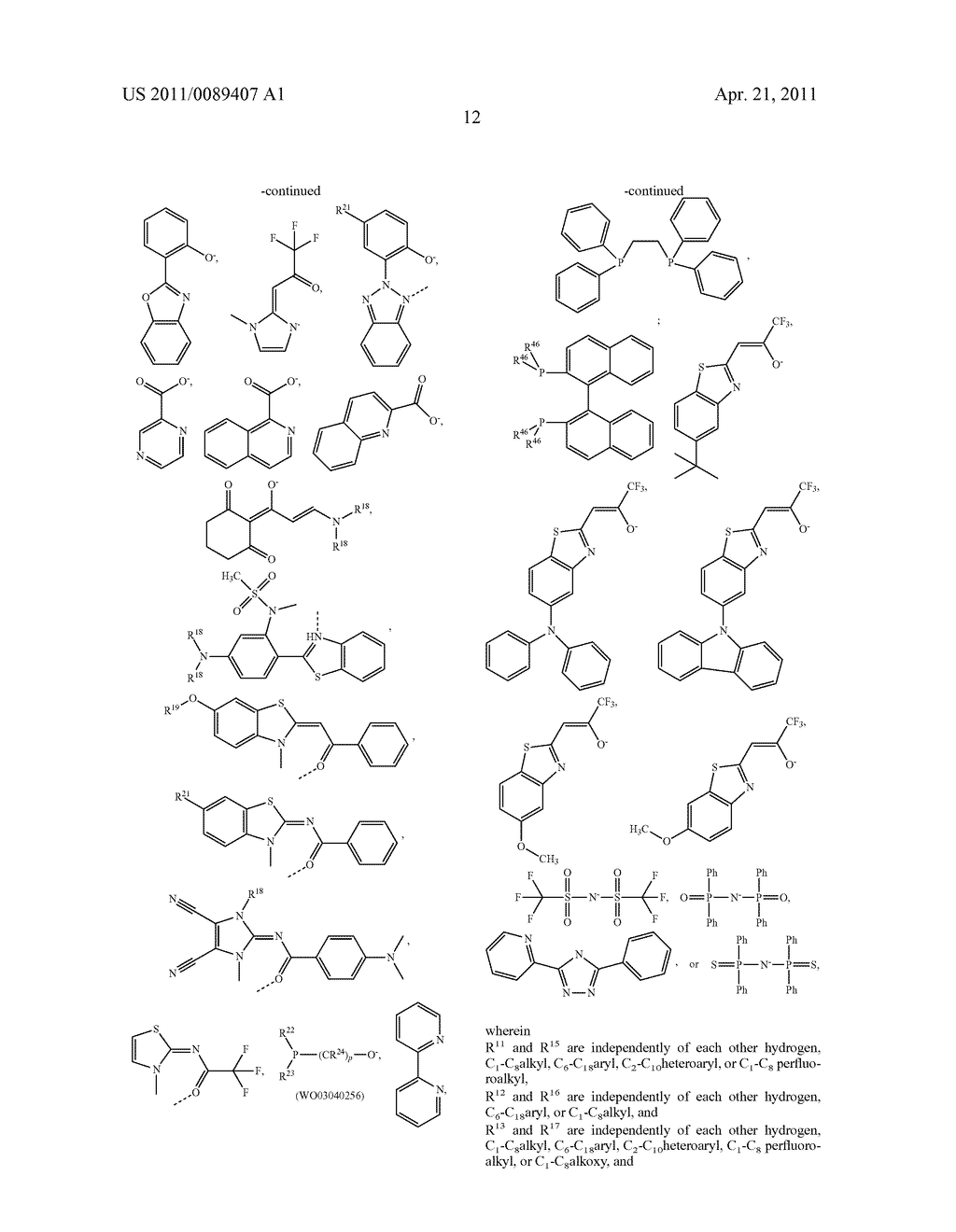 ELECTROLUMINISCENT METAL COMPLEXES WITH DIBENZO[F,H] QUINOXALINES - diagram, schematic, and image 13