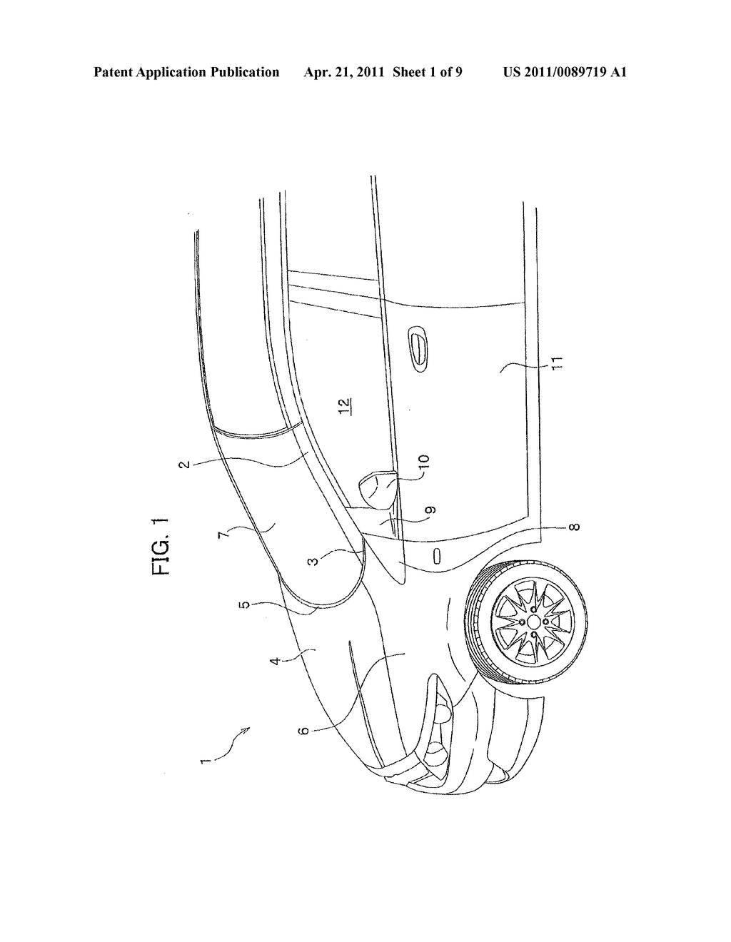 VEHICLE BODY STRUCTURE FOR FITTING PILLAR GARNISH AND FENDER PANEL - diagram, schematic, and image 02