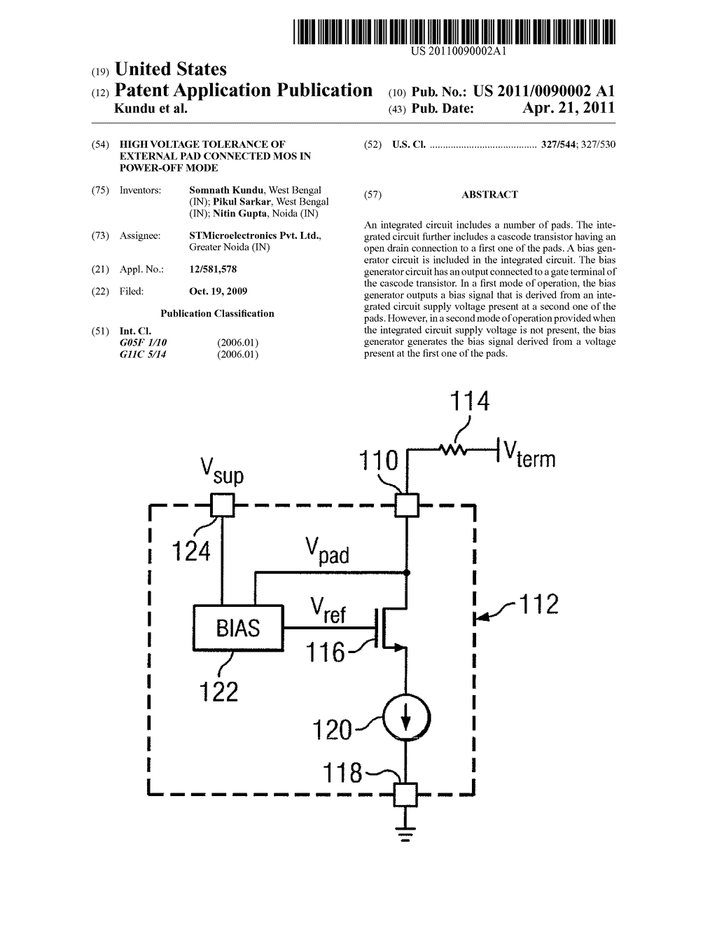 HIGH VOLTAGE TOLERANCE OF EXTERNAL PAD CONNECTED MOS IN POWER-OFF MODE - diagram, schematic, and image 01