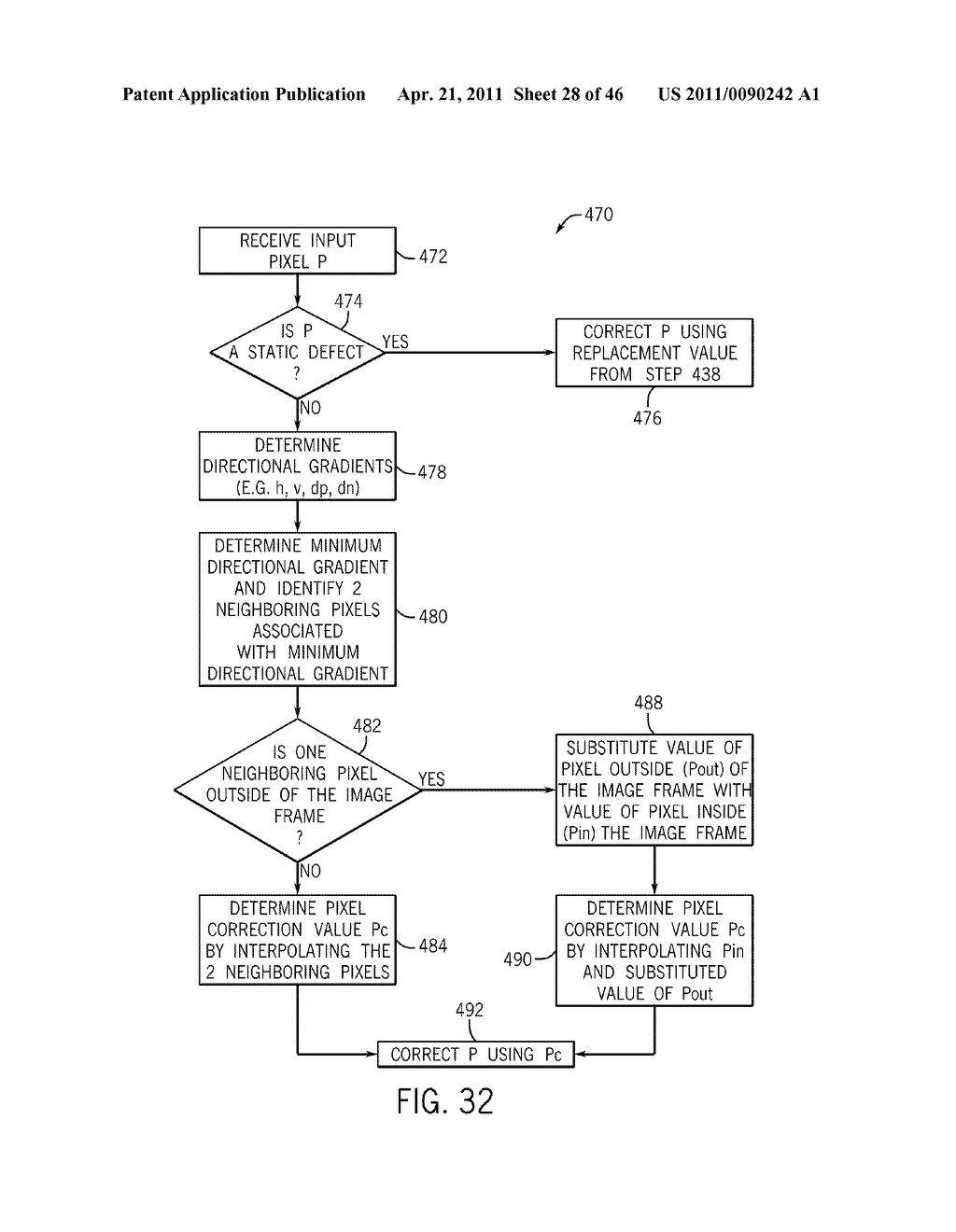 SYSTEM AND METHOD FOR DEMOSAICING IMAGE DATA USING WEIGHTED GRADIENTS - diagram, schematic, and image 29