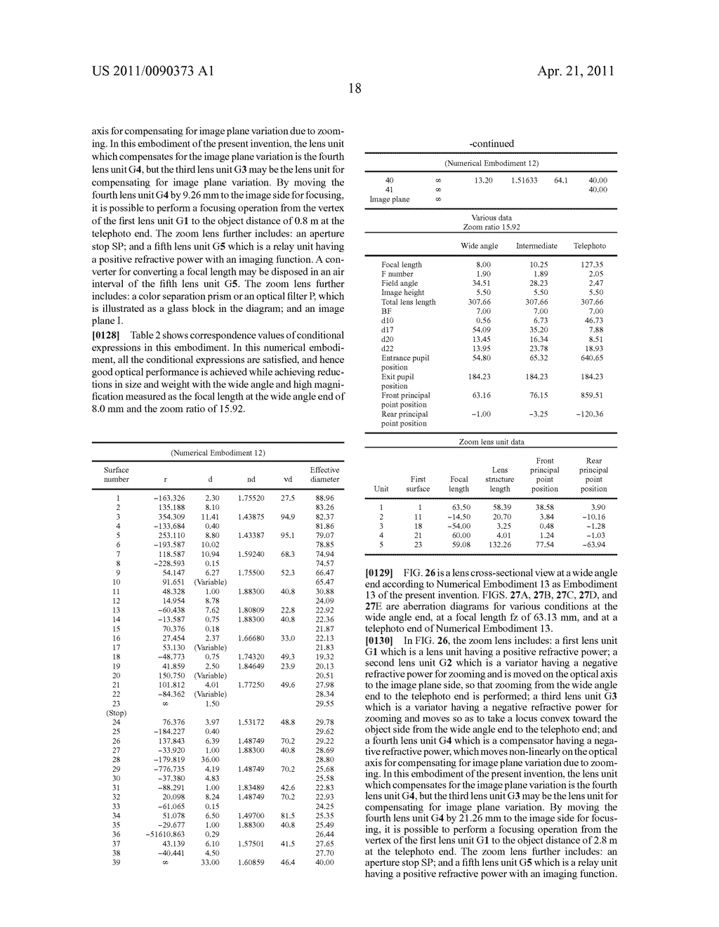 ZOOM LENS AND IMAGE PICKUP APPARATUS INCLUDING THE SAME - diagram, schematic, and image 59