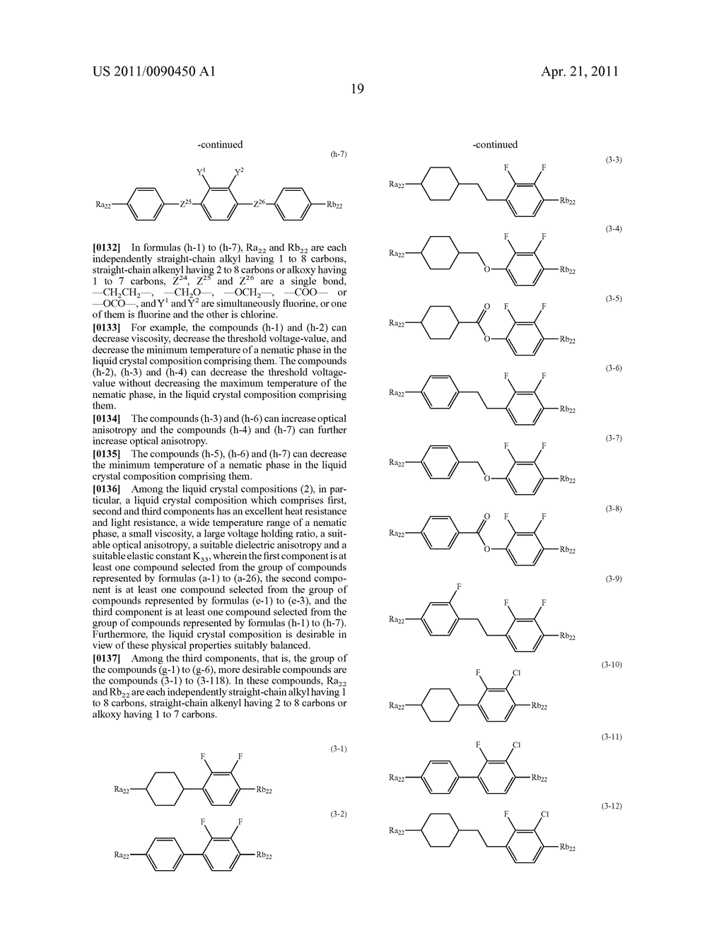 FOUR-RING LIQUID CRYSTAL COMPOUND HAVING LATERAL FLUORINE, LIQUID CRYSTAL COMPOSITION AND LIQUID CRYSTAL DISPLAY DEVICE - diagram, schematic, and image 20