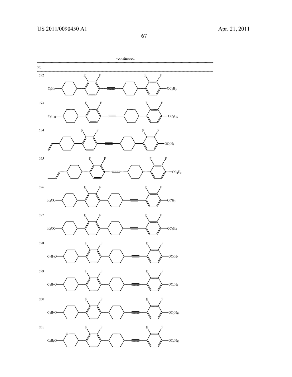 FOUR-RING LIQUID CRYSTAL COMPOUND HAVING LATERAL FLUORINE, LIQUID CRYSTAL COMPOSITION AND LIQUID CRYSTAL DISPLAY DEVICE - diagram, schematic, and image 68