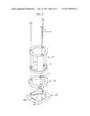 Lens barrel support device and maskless exposure apparatus having the same diagram and image