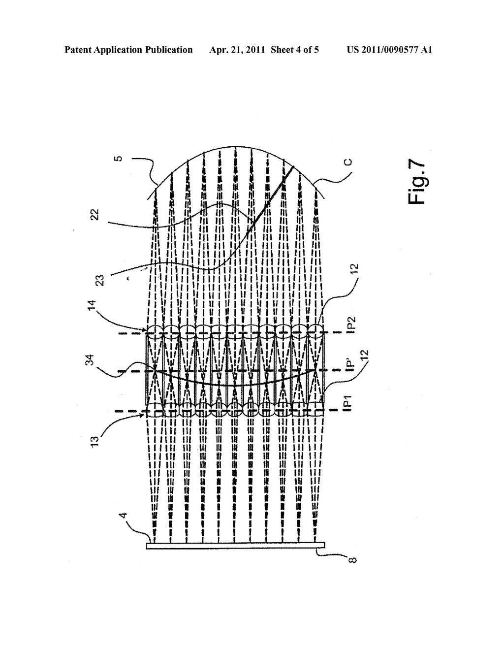 OPTICAL SYSTEM COMPRISING A DEVICE FOR DISPLAYING INFORMATION RELATIVE TO THE IMPLEMENTATION OF AN AUTOMOBILE ACCESSORY - diagram, schematic, and image 05