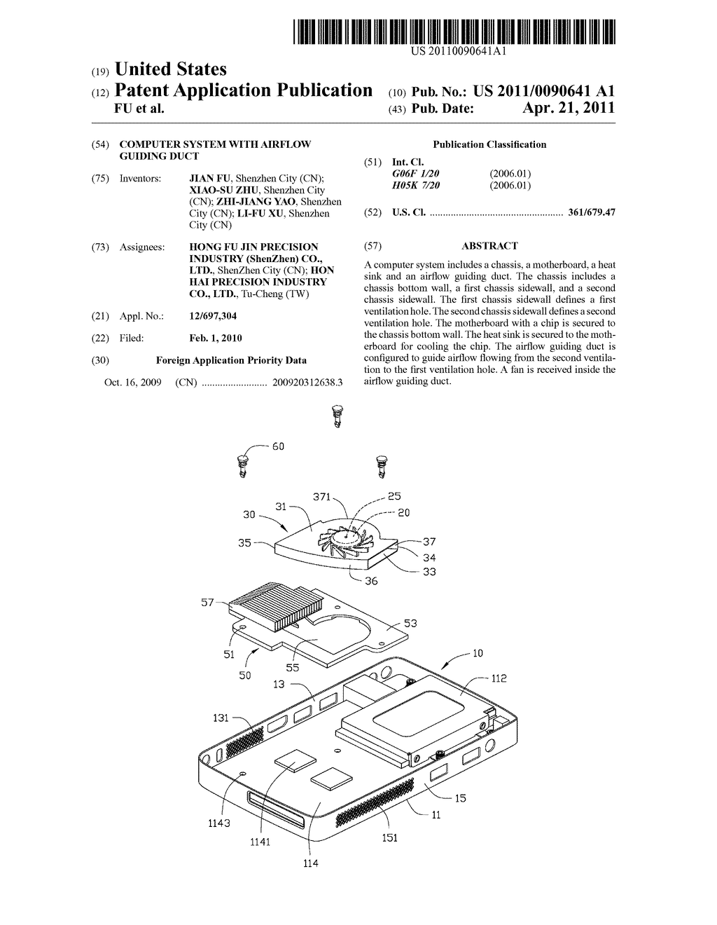 COMPUTER SYSTEM WITH AIRFLOW GUIDING DUCT - diagram, schematic, and image 01