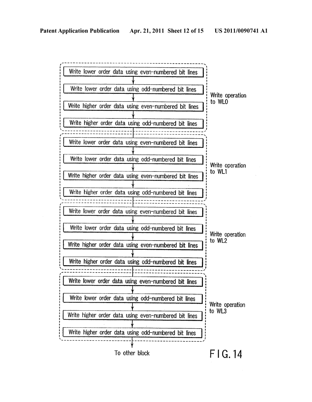 NON-VOLATILE SEMICONDUCTOR MEMORY DEVICE ADAPTED TO STORE A MULTI-VALUED DATA IN A SINGLE MEMORY CELL - diagram, schematic, and image 13