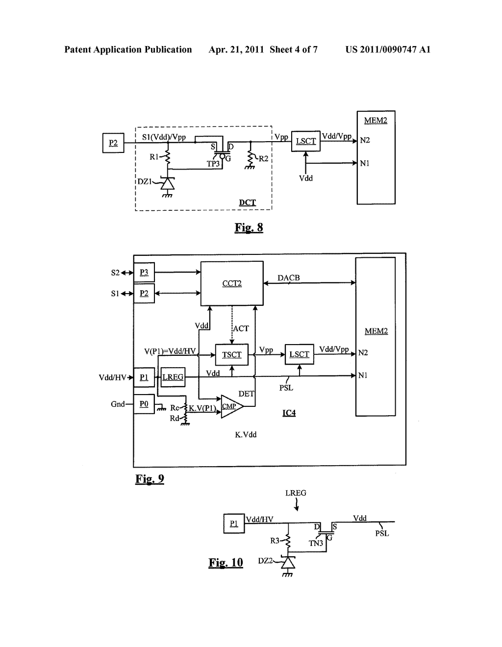 INTEGRATED CIRCUIT COMPRISING A NON-DEDICATED TERMINAL FOR RECEIVING AN ERASE PROGRAM HIGH VOLTAGE - diagram, schematic, and image 05