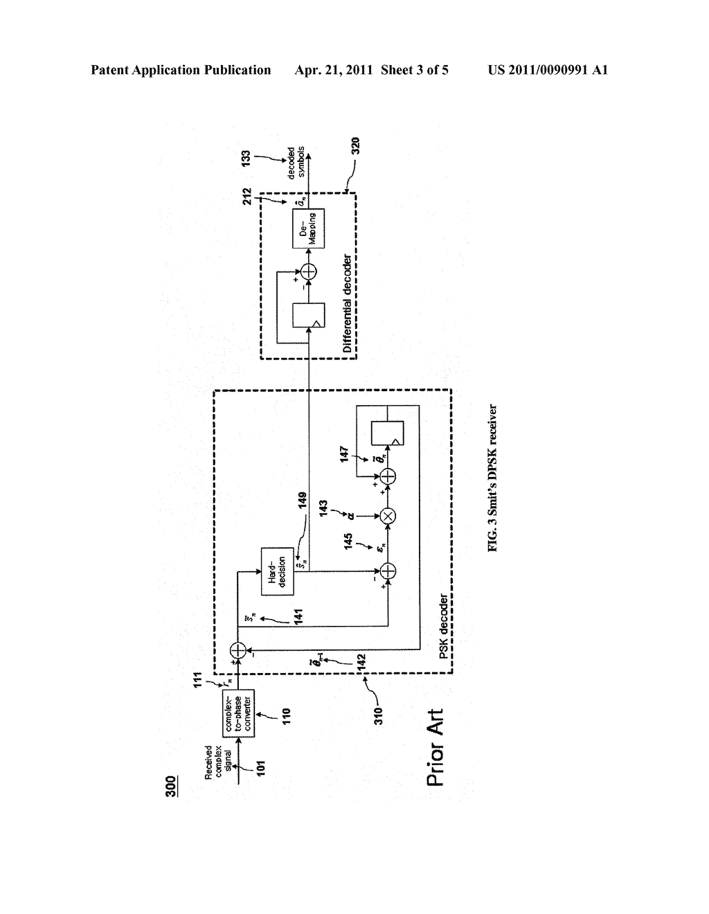 METHOD AND APPARATUS FOR PHASE REFERENCE TRACKING OF DIGITAL PHASE MODULATED SIGNALS IN THE RECEIVER - diagram, schematic, and image 04