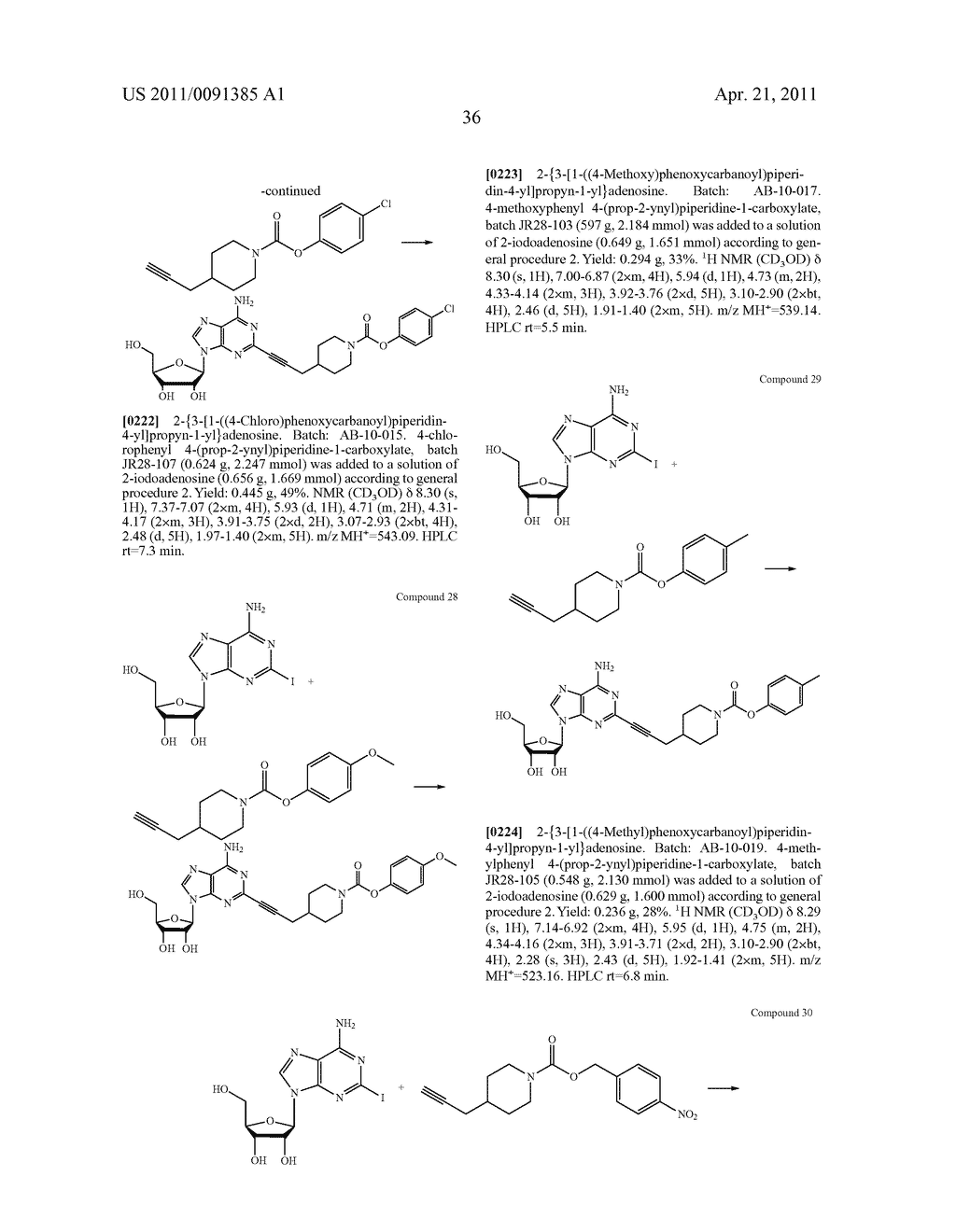 SUBSTITUTED ARYL PIPERIDINYLALKYNYLADENOSINES AS A2AR AGONISTS - diagram, schematic, and image 37