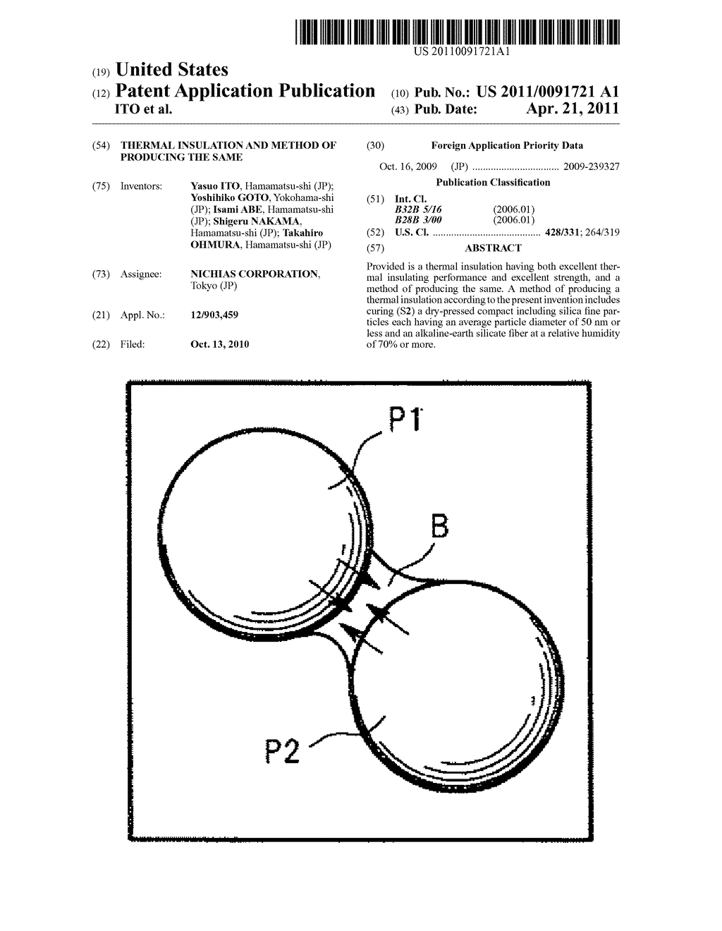 THERMAL INSULATION AND METHOD OF PRODUCING THE SAME - diagram, schematic, and image 01