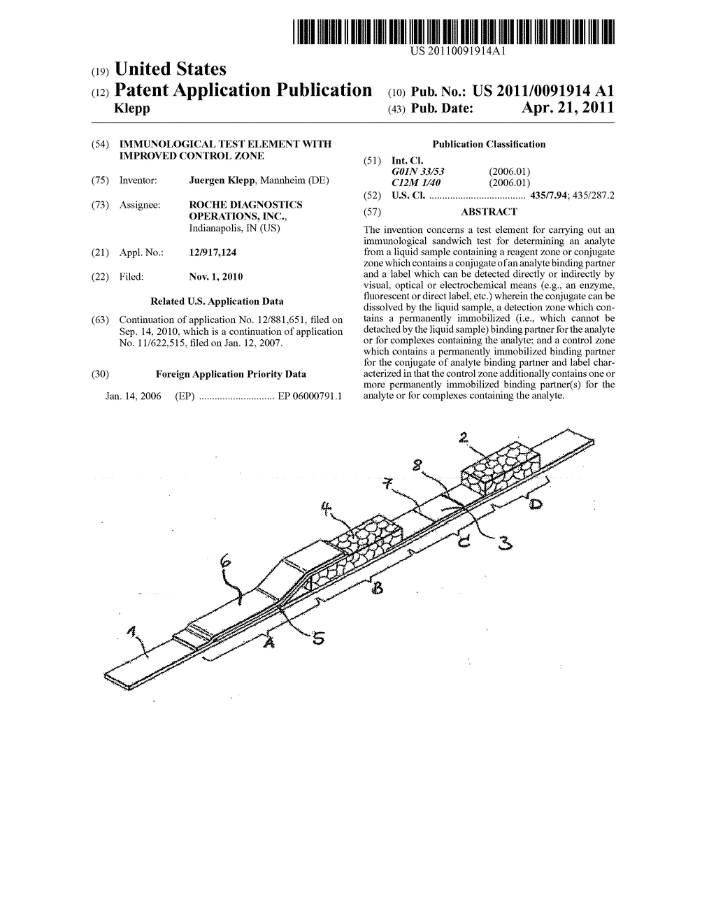 Immunological Test Element with Improved Control Zone - diagram, schematic, and image 01